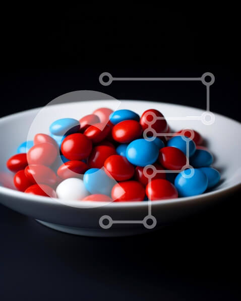 Intra Συλλεκτικό Ξύλινο Παζλ Plywood  4mm - Ποικιλία από ζαχαρωτά σε ένα μπολ Σε Ξύλινο Κουτί - Διαστάσεις: 10x10 cm – 25 κομμάτια