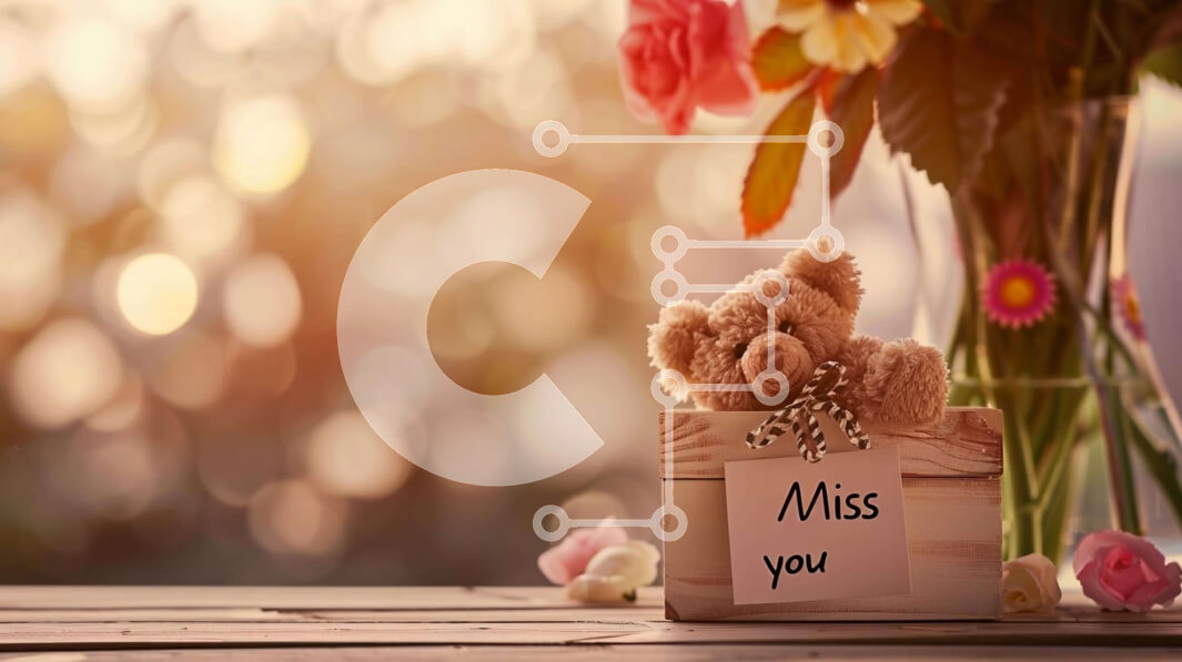 Intra Συλλεκτικό Ξύλινο Παζλ Plywood  4mm - Αρκουδάκι και λουλούδια με τη σημείωση "Miss You". Σε Ξύλινο Κουτί - Διαστάσεις Puzzle: 10x10 cm – 25 κομμάτια