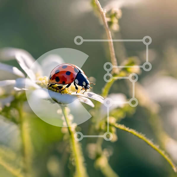 Intra Συλλεκτικό Ξύλινο Παζλ Plywood  4mm - Πασχαλίτσα σε λευκό λουλούδι Σε Ξύλινο Κουτί - Διαστάσεις: 10x10 cm – 25 κομμάτια