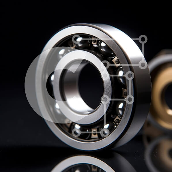 Intra Συλλεκτικό Ξύλινο Παζλ Plywood  4mm - Δύο ρουλεμάν - ασημί και χρυσό σε μαύρη επιφάνεια Σε Ξύλινο Κουτί - Διαστάσεις: 10x10 cm – 25 κομμάτια