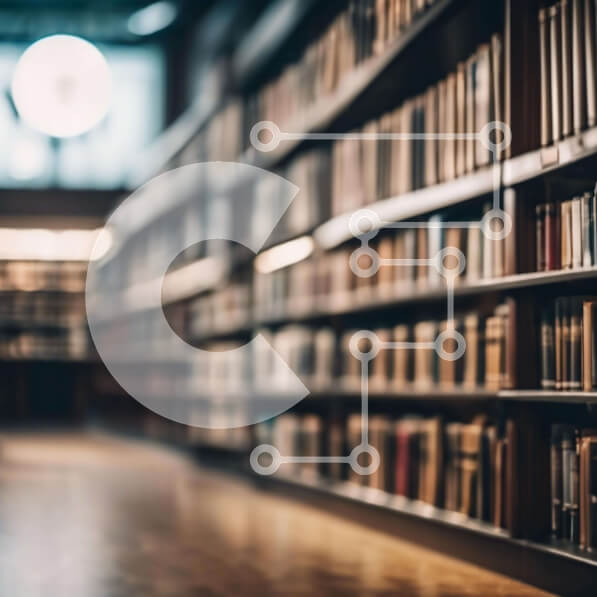 Intra Συλλεκτικό Ξύλινο Παζλ Plywood  4mm - Βιβλιοθήκη με καλά εφοδιασμένα ράφια Σε Ξύλινο Κουτί - Διαστάσεις Puzzle: 10x10 cm – 25 κομμάτια