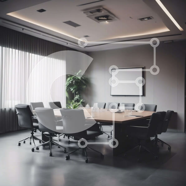 Intra Συλλεκτικό Ξύλινο Παζλ Plywood  4mm - Κενή ρύθμιση αίθουσας συνεδριάσεων με φυτά Σε Ξύλινο Κουτί - Διαστάσεις Puzzle: 10x10 cm – 25 κομμάτια