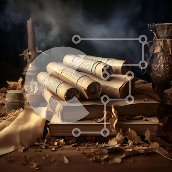 Intra Συλλεκτικό Ξύλινο Παζλ Plywood  4mm - Μυστική σκηνή με στοιβαγμένα βιβλία, κερί και καπνό Σε Ξύλινο Κουτί - Διαστάσεις Puzzle: 10x10 cm – 25 κομμάτια