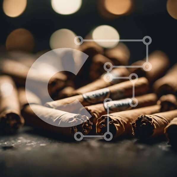 Intra Συλλεκτικό Ξύλινο Παζλ Plywood  4mm - Ποικιλία πούρων σε ένα σωρό Σε Ξύλινο Κουτί - Διαστάσεις: 10x10 cm – 25 κομμάτια