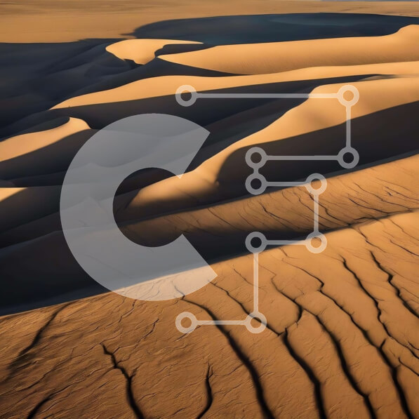 Intra Συλλεκτικό Ξύλινο Παζλ Plywood  4mm - Αμμόλοφοι στην έρημο με ίχνη ζώων και σκιές ηλίου Σε Ξύλινο Κουτί - Διαστάσεις: 10x10 cm – 25 κομμάτια