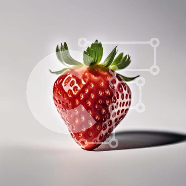 Σετ των 2 Intra Συλλεκτικό Ξύλινο Παζλ Plywood  4mm - Ενιαία φρέσκια φράουλα σε άσπρο φόντο Σε Ξύλινο Κουτί - Διαστάσεις: 10x10 cm – 25 κομμάτια