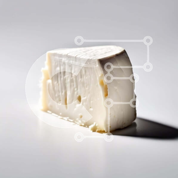 Σετ των 2 Intra Συλλεκτικό Ξύλινο Παζλ Plywood  4mm - Φρέσκο ​​λευκό τυρί σε ουδέτερο φόντο Σε Ξύλινο Κουτί - Διαστάσεις: 10x10 cm – 25 κομμάτια