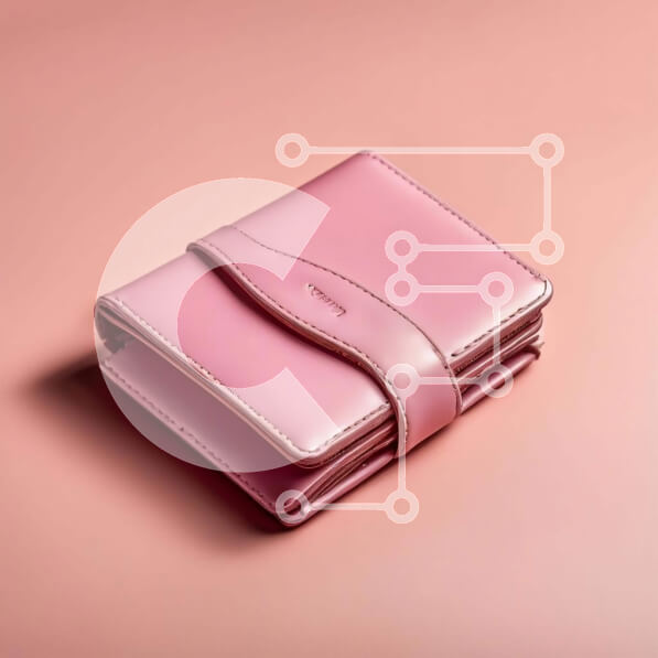 Intra Συλλεκτικό Ξύλινο Παζλ Plywood  4mm - Συμπαγές και ελαφρύ ροζ δερμάτινο πορτοφόλι Σε Ξύλινο Κουτί - Διαστάσεις: 10x10 cm – 25 κομμάτια