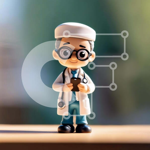 Intra Συλλεκτικό Ξύλινο Παζλ Plywood  4mm - Ειδώλιο γιατρού παιχνιδιών με στηθοσκόπιο και ιατρικά είδη Σε Ξύλινο Κουτί - Διαστάσεις Puzzle: 10x10 cm – 25 κομμάτια