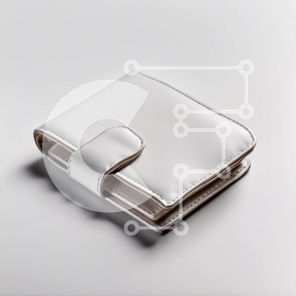 Intra Συλλεκτικό Ξύλινο Παζλ Plywood  4mm - Κλειστό λευκό πορτοφόλι σε γκρίζα επιφάνεια Σε Ξύλινο Κουτί - Διαστάσεις: 10x10 cm – 25 κομμάτια