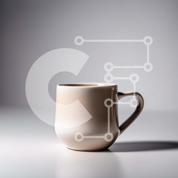 Intra Συλλεκτικό Ξύλινο Παζλ Plywood  4mm - Μονή μπεζ κούπα καφέ σε άδειο λευκό τραπέζι Σε Ξύλινο Κουτί - Διαστάσεις: 10x10 cm – 25 κομμάτια