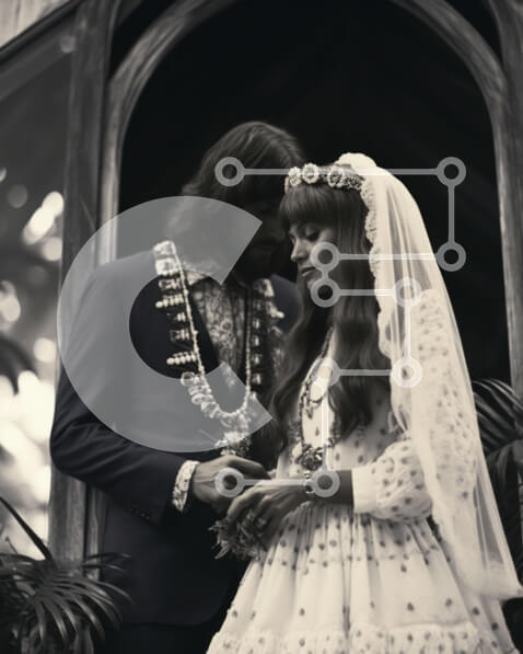 Intra Συλλεκτικό Ξύλινο Παζλ Plywood  4mm - Παραδοσιακή σκηνή γάμου με τη νύφη και τον γαμπρό Σε Ξύλινο Κουτί - Διαστάσεις: 10x10 cm – 25 κομμάτια