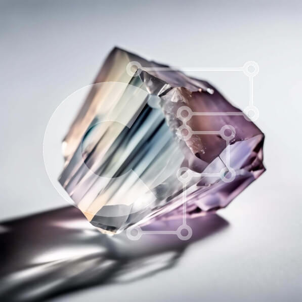 Intra Συλλεκτικό Ξύλινο Παζλ Plywood  4mm - Πολύχρωμος πολύτιμος λίθος από κρύσταλλο Σε Ξύλινο Κουτί - Διαστάσεις: 10x10 cm – 25 κομμάτια