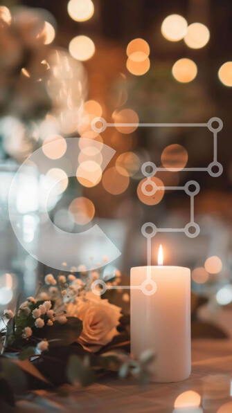 Intra Συλλεκτικό Ξύλινο Παζλ Plywood  4mm - Κομψό τραπέζι με κεριά και λουλούδια Σε Ξύλινο Κουτί - Διαστάσεις Puzzle: 10x10 cm – 25 κομμάτια