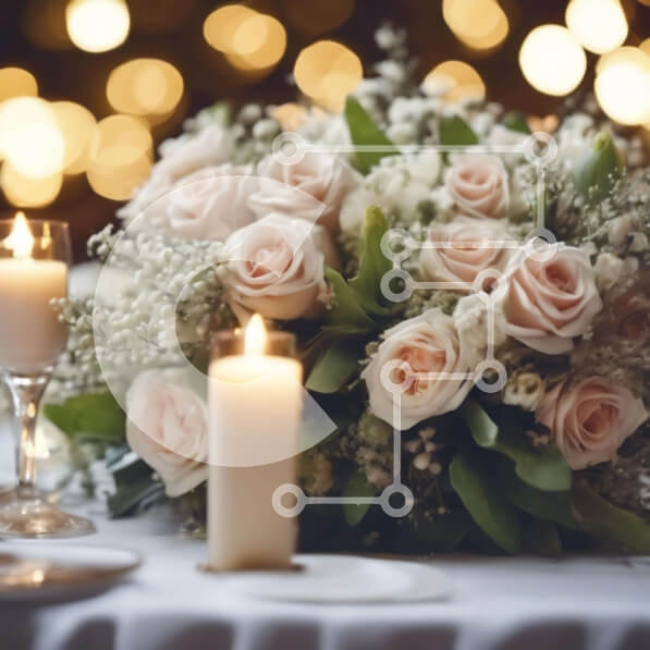 Σετ των 2 Intra Συλλεκτικό Ξύλινο Παζλ Plywood  4mm - Κομψό τραπέζι με κεριά, τριαντάφυλλα και πιάτα Σε Ξύλινο Κουτί - Διαστάσεις: 10x10 cm – 25 κομμάτια