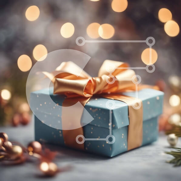 Intra Συλλεκτικό Ξύλινο Παζλ Plywood  4mm - Κουτί δώρου διακοπών με Χριστουγεννιάτικα στολίδια Σε Ξύλινο Κουτί - Διαστάσεις: 10x10 cm – 25 κομμάτια