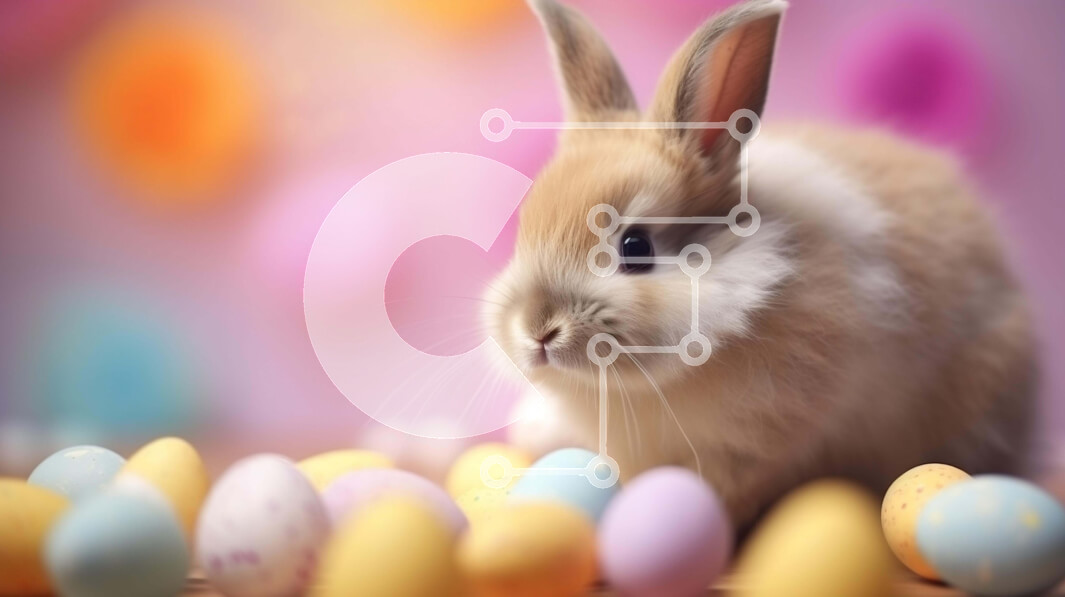 Intra Συλλεκτικό Ξύλινο Παζλ Plywood  4mm - Χαριτωμένο κουνέλι και πολύχρωμα Πασχαλινά αυγά Σε Ξύλινο Κουτί - Διαστάσεις Puzzle: 10x10 cm – 25 κομμάτια