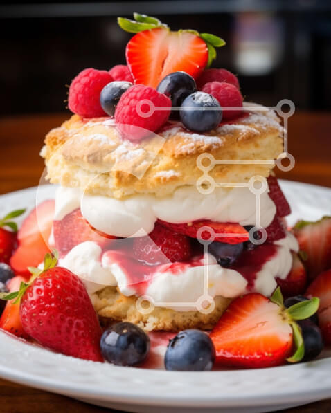 Σετ των 2 Intra Συλλεκτικό Ξύλινο Παζλ Plywood  4mm - Επιδόρπιο φρούτων και μπισκότων με σαντιγί Σε Ξύλινο Κουτί - Διαστάσεις: 10x10 cm – 25 κομμάτια