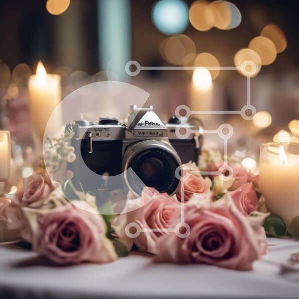 Intra Συλλεκτικό Ξύλινο Παζλ Plywood  4mm - Vintage κάμερα σε τριαντάφυλλα και κεριά Σε Ξύλινο Κουτί - Διαστάσεις Puzzle: 10x10 cm – 25 κομμάτια