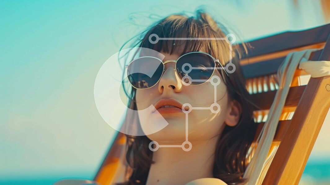 Intra Συλλεκτικό Ξύλινο Παζλ Plywood  4mm - Γυναίκα που χαλαρώνει στην καρέκλα παραλίας κοντά στη θάλασσα Σε Ξύλινο Κουτί - Διαστάσεις Puzzle: 10x10 cm – 25 κομμάτια