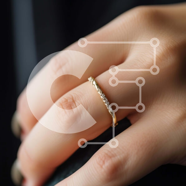 Σετ των 2 Intra Συλλεκτικό Ξύλινο Παζλ Plywood  4mm - Κομψό δαχτυλίδι αρραβώνων σε γυναικείο χέρι Σε Ξύλινο Κουτί - Διαστάσεις: 10x10 cm – 25 κομμάτια