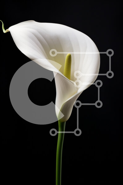 Σετ των 2 Intra Συλλεκτικό Ξύλινο Παζλ Plywood  4mm - Single White Calla Lily σε πρώτο πλάνο Σε Ξύλινο Κουτί - Διαστάσεις: 10x10 cm – 25 κομμάτια