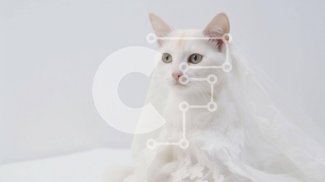 Intra Συλλεκτικό Ξύλινο Παζλ Plywood  4mm - Λευκή γάτα που κάθεται σε λευκή κουβέρτα Σε Ξύλινο Κουτί - Διαστάσεις: 10x10 cm – 25 κομμάτια