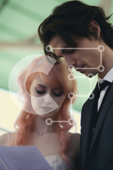 Intra Συλλεκτικό Ξύλινο Παζλ Plywood  4mm - Άνδρας και γυναίκα με κοστούμια κοιτάζοντας χαρτί Σε Ξύλινο Κουτί - Διαστάσεις Puzzle: 10x10 cm – 25 κομμάτια