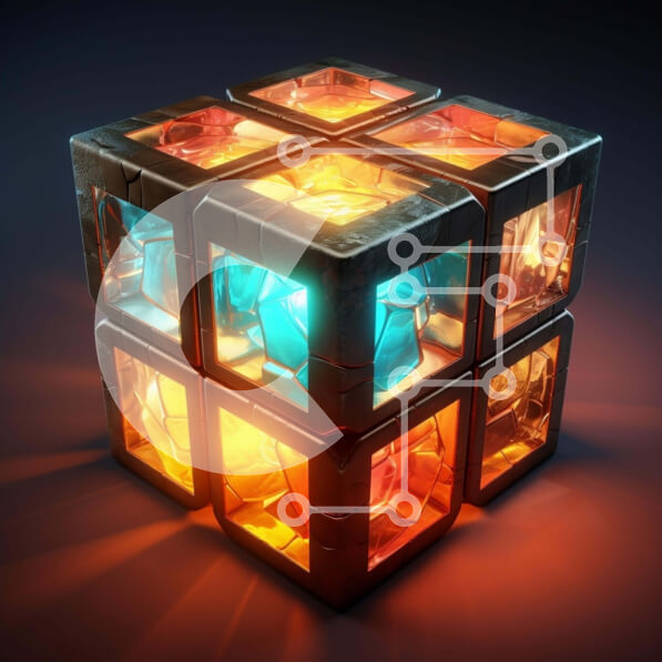 Intra Συλλεκτικό Ξύλινο Παζλ Plywood  4mm - Πολύχρωμος τρισδιάστατος κύβος Σε Ξύλινο Κουτί - Διαστάσεις: 10x10 cm – 25 κομμάτια