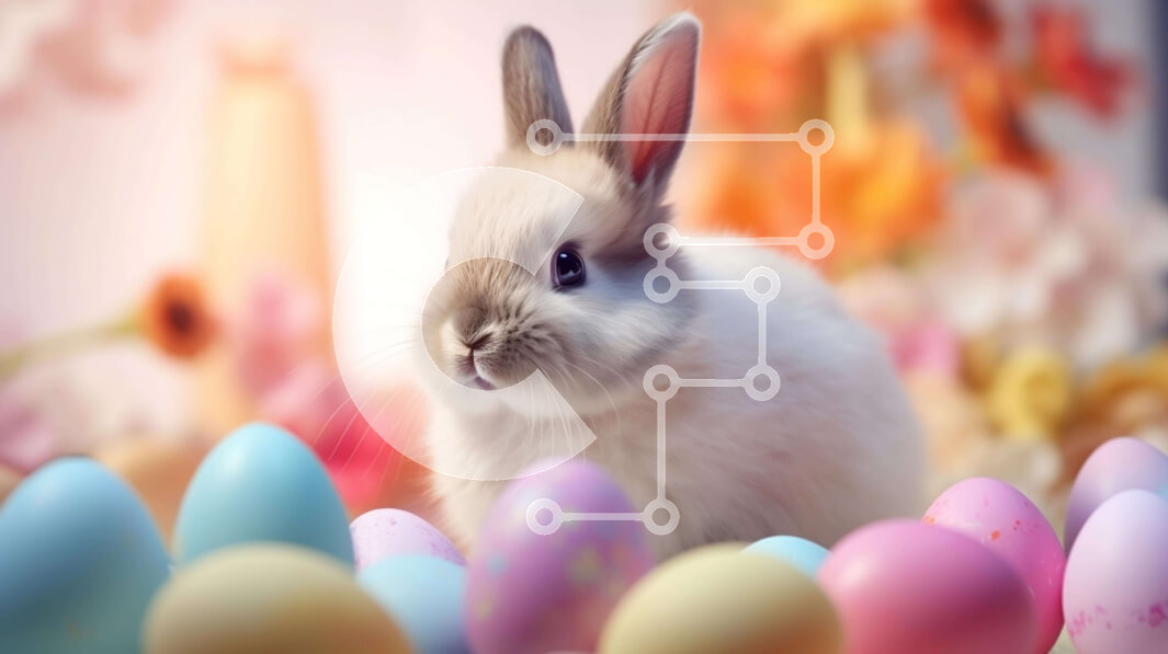 Intra Συλλεκτικό Ξύλινο Παζλ Plywood  4mm - Λευκό λαγουδάκι με πολύχρωμα πασχαλινά αυγά Σε Ξύλινο Κουτί - Διαστάσεις: 10x10 cm – 25 κομμάτια