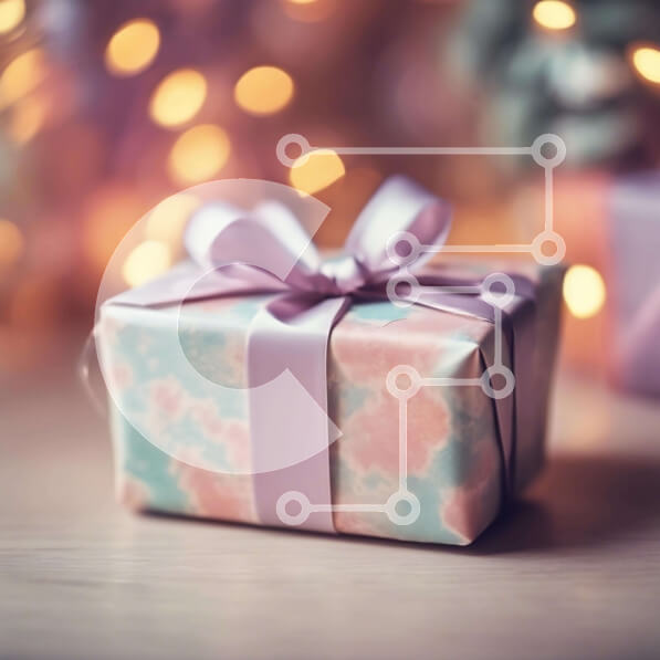 Intra Συλλεκτικό Ξύλινο Παζλ Plywood  4mm - Εορταστικό κουτί δώρου Σε Ξύλινο Κουτί - Διαστάσεις: 10x10 cm – 25 κομμάτια