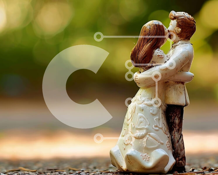 Intra Συλλεκτικό Ξύλινο Παζλ Plywood  4mm - Ειδώλια που αγκαλιάζονται Σε Ξύλινο Κουτί - Διαστάσεις Puzzle: 10x10 cm – 25 κομμάτια