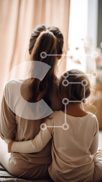 Intra Συλλεκτικό Ξύλινο Παζλ Plywood  4mm - Μητέρα και κόρη Ποιοτικός Χρόνος Μαζί Σε Ξύλινο Κουτί - Διαστάσεις Puzzle: 10x10 cm – 25 κομμάτια