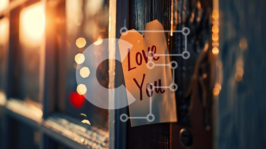 Intra Συλλεκτικό Ξύλινο Παζλ Plywood  4mm - Μήνυμα καρδιάς 'Love You' στην πόρτα του διαμερίσματος Σε Ξύλινο Κουτί - Διαστάσεις Puzzle: 10x10 cm – 25 κομμάτια