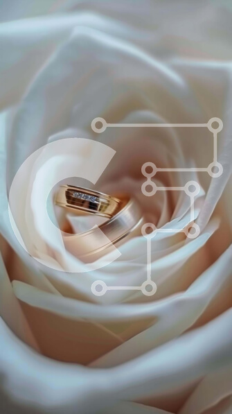 Intra Συλλεκτικό Ξύλινο Παζλ Plywood  4mm - Πλεγμένες Βέρες σε λευκό τριαντάφυλλο Σε Ξύλινο Κουτί - Διαστάσεις Puzzle: 10x10 cm – 25 κομμάτια