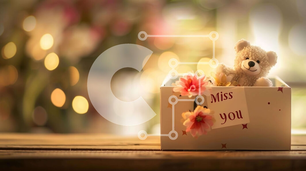 Intra Συλλεκτικό Ξύλινο Παζλ Plywood  4mm - Αρκουδάκι σε κουτί με λουλούδια Σε Ξύλινο Κουτί - Διαστάσεις Puzzle: 10x10 cm – 25 κομμάτια