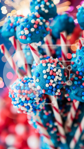 Intra Συλλεκτικό Ξύλινο Παζλ Plywood  4mm - Τούρτα για την Ημέρα της Ανεξαρτησίας με διακοσμήσεις με αστέρια και ρίγες Σε Ξύλινο Κουτί - Διαστάσεις: 10x10 cm – 25 κομμάτια