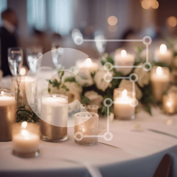 Intra Συλλεκτικό Ξύλινο Παζλ Plywood  4mm - Κομψό λευκό τραπέζι με κεριά και γυάλινα σκεύη Σε Ξύλινο Κουτί - Διαστάσεις Puzzle: 10x10 cm – 25 κομμάτια