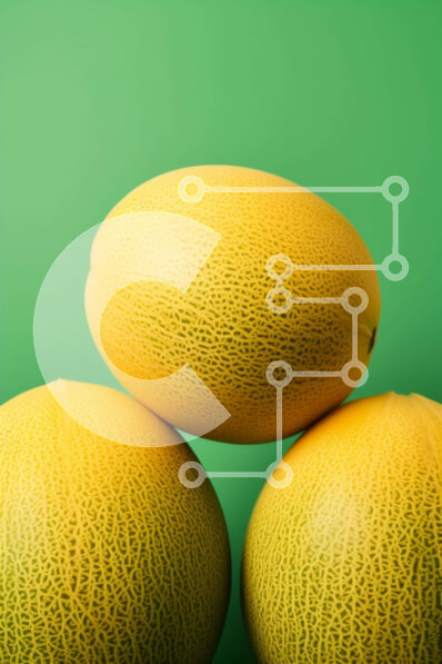 Σετ των 2 Intra Συλλεκτικό Ξύλινο Παζλ Plywood  4mm - Στοίβα από πεπόνια σε πράσινο φόντο Σε Ξύλινο Κουτί - Διαστάσεις: 10x10 cm – 25 κομμάτια