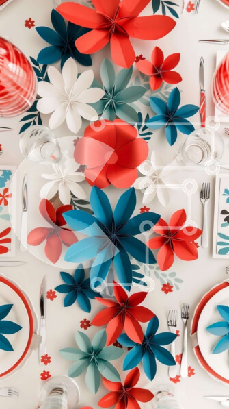 Intra Συλλεκτικό Ξύλινο Παζλ Plywood  4mm - Πατριωτικό τραπέζι για τον εορτασμό της 4ης Ιουλίου Σε Ξύλινο Κουτί - Διαστάσεις: 10x10 cm – 25 κομμάτια