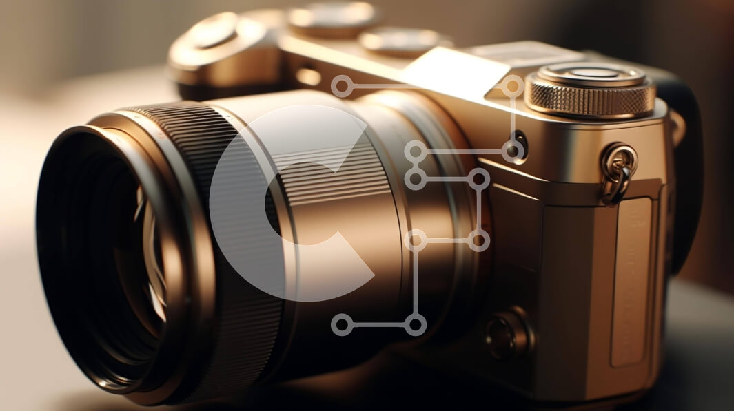 Intra Συλλεκτικό Ξύλινο Παζλ Plywood  4mm - Χρυσή ψηφιακή φωτογραφική μηχανή στο επιτραπέζιο Σε Ξύλινο Κουτί - Διαστάσεις: 10x10 cm – 25 κομμάτια