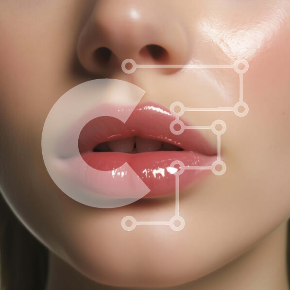 Σετ των 2 Intra Συλλεκτικό Ξύλινο Παζλ Plywood  4mm - Γυναικείο πρόσωπο με ροζ χείλη Σε Ξύλινο Κουτί - Διαστάσεις: 10x10 cm – 25 κομμάτια