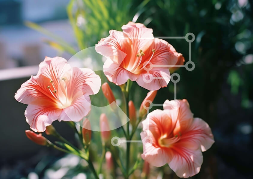 Intra Συλλεκτικό Ξύλινο Παζλ Plywood  4mm - Ροζ λουλούδια που ανθίζουν σε μια γλάστρα Σε Ξύλινο Κουτί - Διαστάσεις: 10x10 cm – 25 κομμάτια