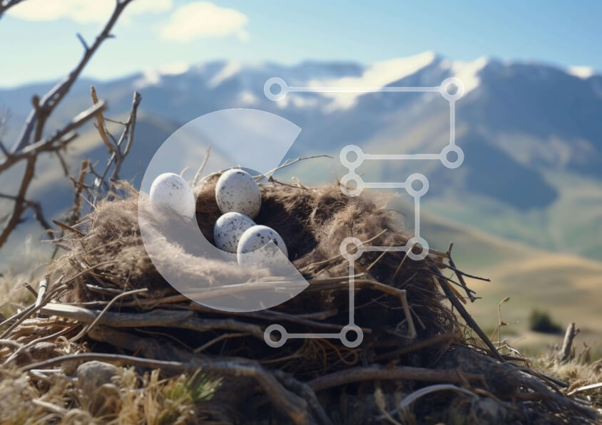 Intra Συλλεκτικό Ξύλινο Παζλ Plywood  4mm - Φωλιά πουλιών με αυγά Σε Ξύλινο Κουτί - Διαστάσεις: 10x10 cm – 25 κομμάτια