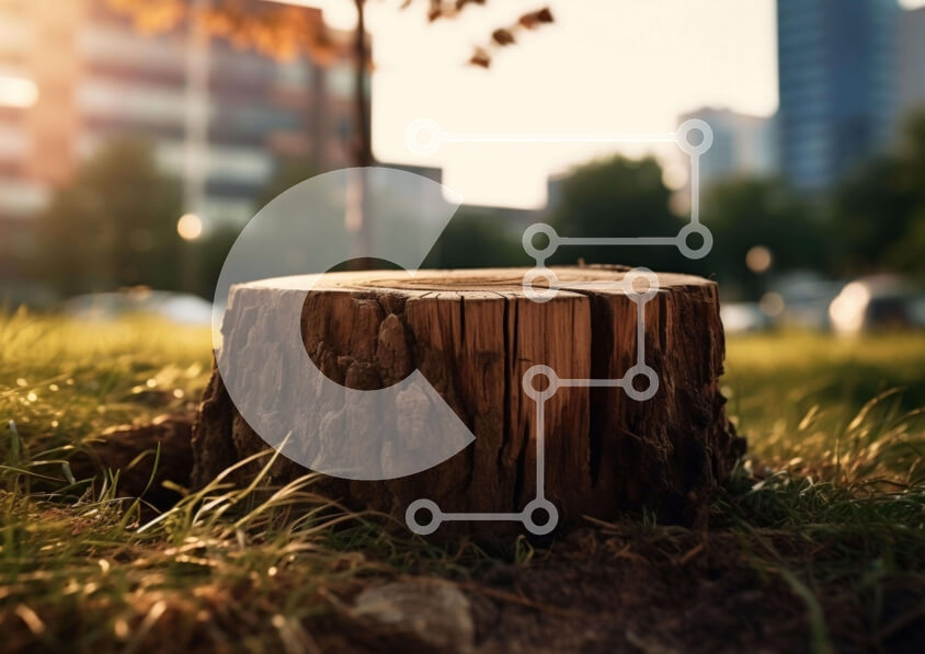 Intra Συλλεκτικό Ξύλινο Παζλ Plywood  4mm - Πρόβλημα δέντρου σε αστικό περιβάλλον Σε Ξύλινο Κουτί - Διαστάσεις: 10x10 cm – 25 κομμάτια