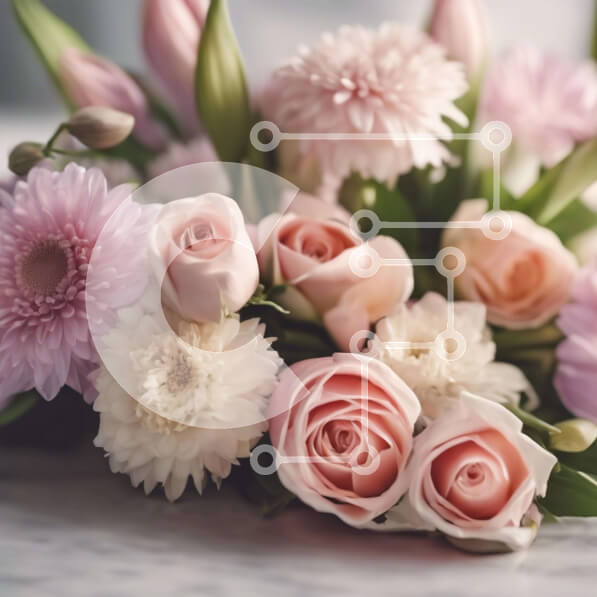 Intra Συλλεκτικό Ξύλινο Παζλ Plywood  4mm - Πολύχρωμο μπουκέτο λουλουδιών σε βάζο στο τραπέζι Σε Ξύλινο Κουτί - Διαστάσεις: 10x10 cm – 25 κομμάτια