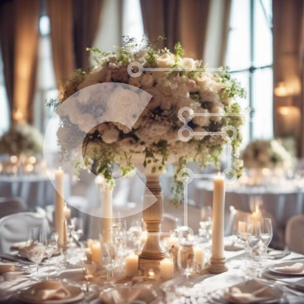 Σετ των 2 Intra Συλλεκτικό Ξύλινο Παζλ Plywood  4mm - Κομψή τραπεζαρία με λευκά λουλούδια και κεριά Σε Ξύλινο Κουτί - Διαστάσεις: 10x10 cm – 25 κομμάτια