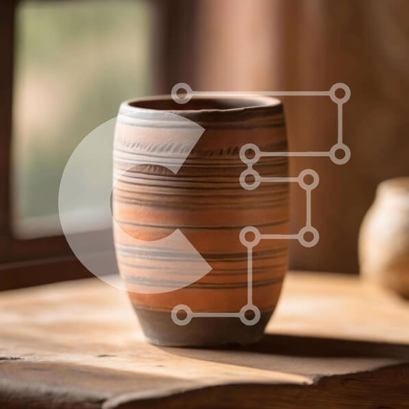 Intra Συλλεκτικό Ξύλινο Παζλ Plywood  4mm - Άνετο εσωτερικό με ξύλινο τραπέζι και διακοσμητικές γλάστρες Σε Ξύλινο Κουτί - Διαστάσεις Puzzle: 10x10 cm – 25 κομμάτια