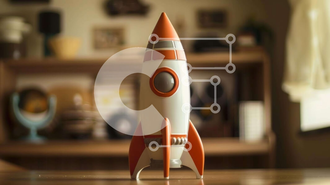 Intra Συλλεκτικό Ξύλινο Παζλ Plywood  4mm - Πορτοκαλί και λευκό παιχνίδι ρόκας σε ξύλινο τραπέζι Σε Ξύλινο Κουτί - Διαστάσεις Puzzle: 10x10 cm – 25 κομμάτια