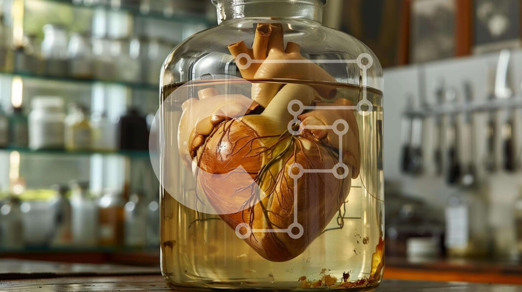 Intra Συλλεκτικό Ξύλινο Παζλ Plywood  4mm - Γυάλινο βάζο με άθικτη ανθρώπινη καρδιά Σε Ξύλινο Κουτί - Διαστάσεις Puzzle: 10x10 cm – 25 κομμάτια